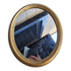 Golden oval mirror 34x28cm