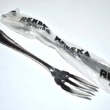 Lot de 2 fourchettes à poisson en métal argenté reneka filet spatours 18cm