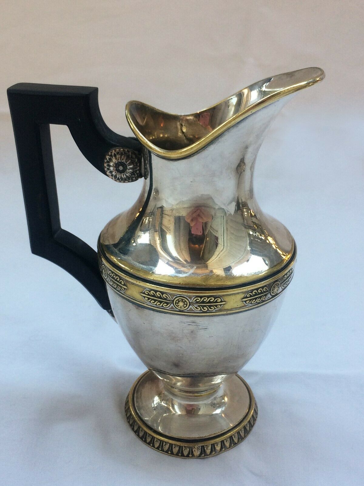 Empire-style silver metal coffee service