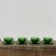 4 tasses en verre vert Vereco 1960