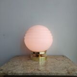 Pink opaline globe lamp