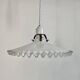 Suspension ancienne en opaline et porcelaine