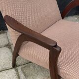 Swedish mid century modern teak high back chair