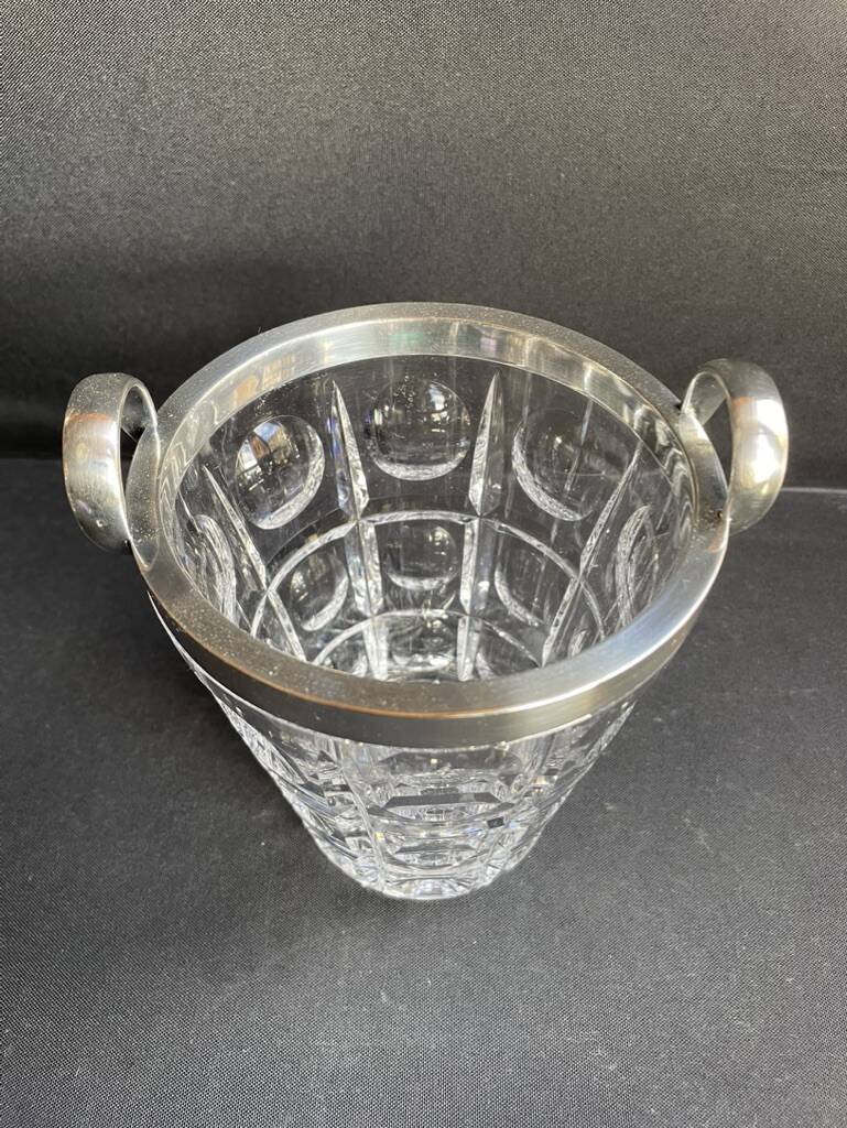 Seau à glace cristal et argent 925 – Gebrüder Deyhle