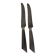 Table service knives old steel blade horn ferrule