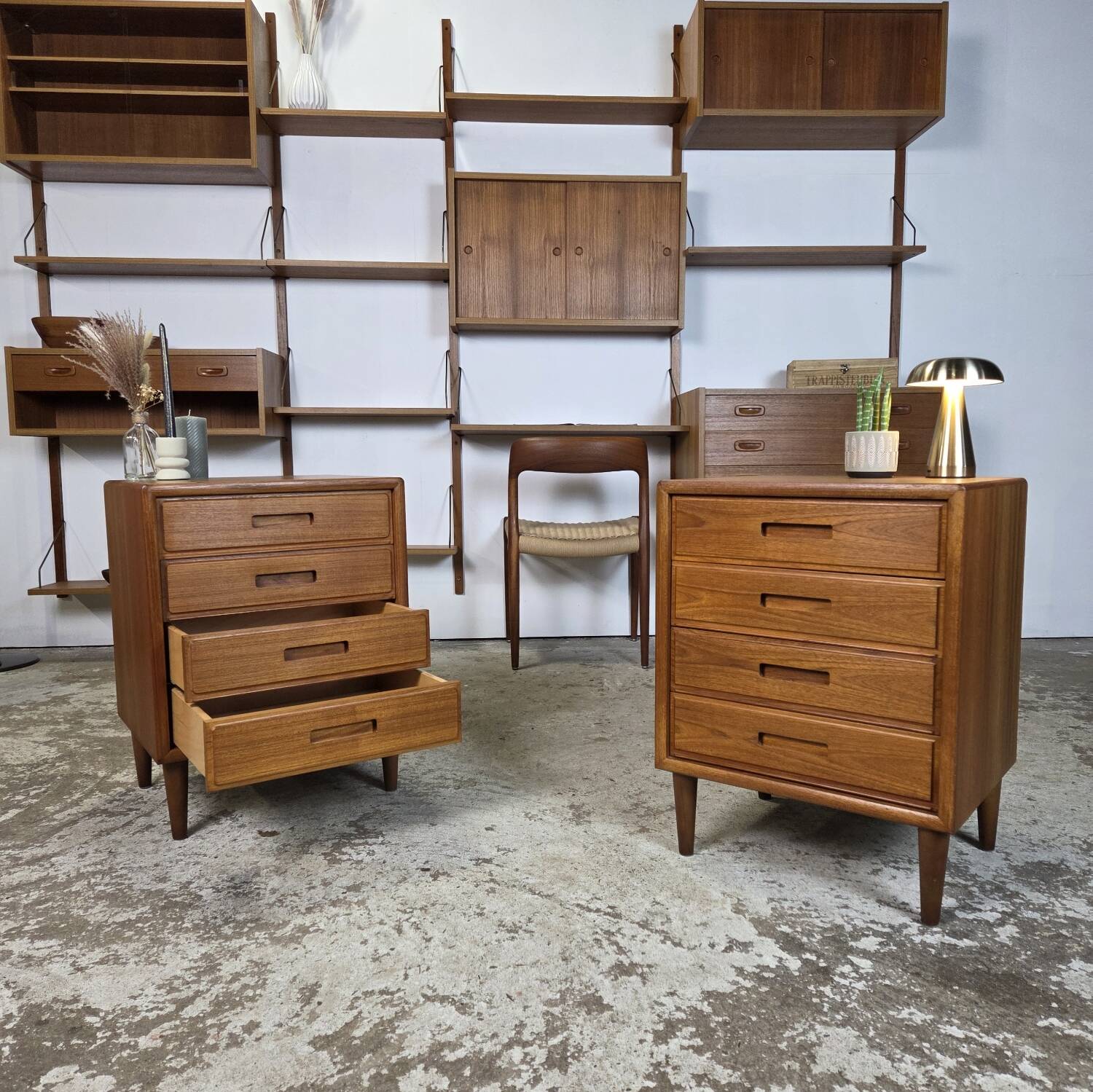 2x Vintage 1960s Danish chests of drawers, night stands teak 60 - 70
