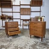 2x Vintage 1960s Danish chests of drawers, night stands teak 60 - 70