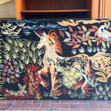 Large Unicorn with Fire Feet Tapestry