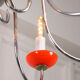 Lustre vintage orange Murano glass 8 bras
