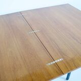 Table transformable teck et acier années 50' fabrication française