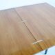 Table transformable teck et acier années 50' fabrication française