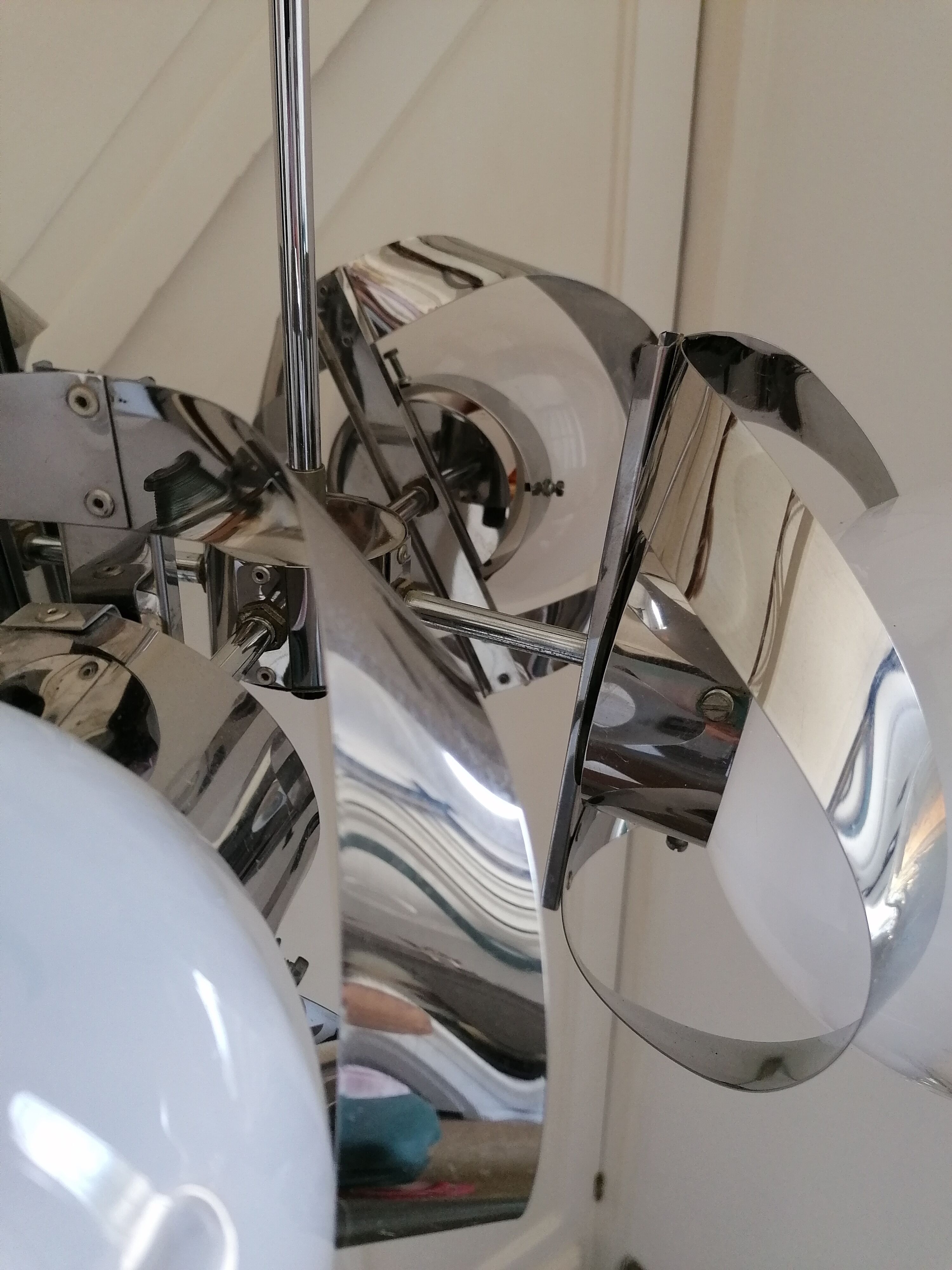 Mazzega chandelier in murano glass and metal