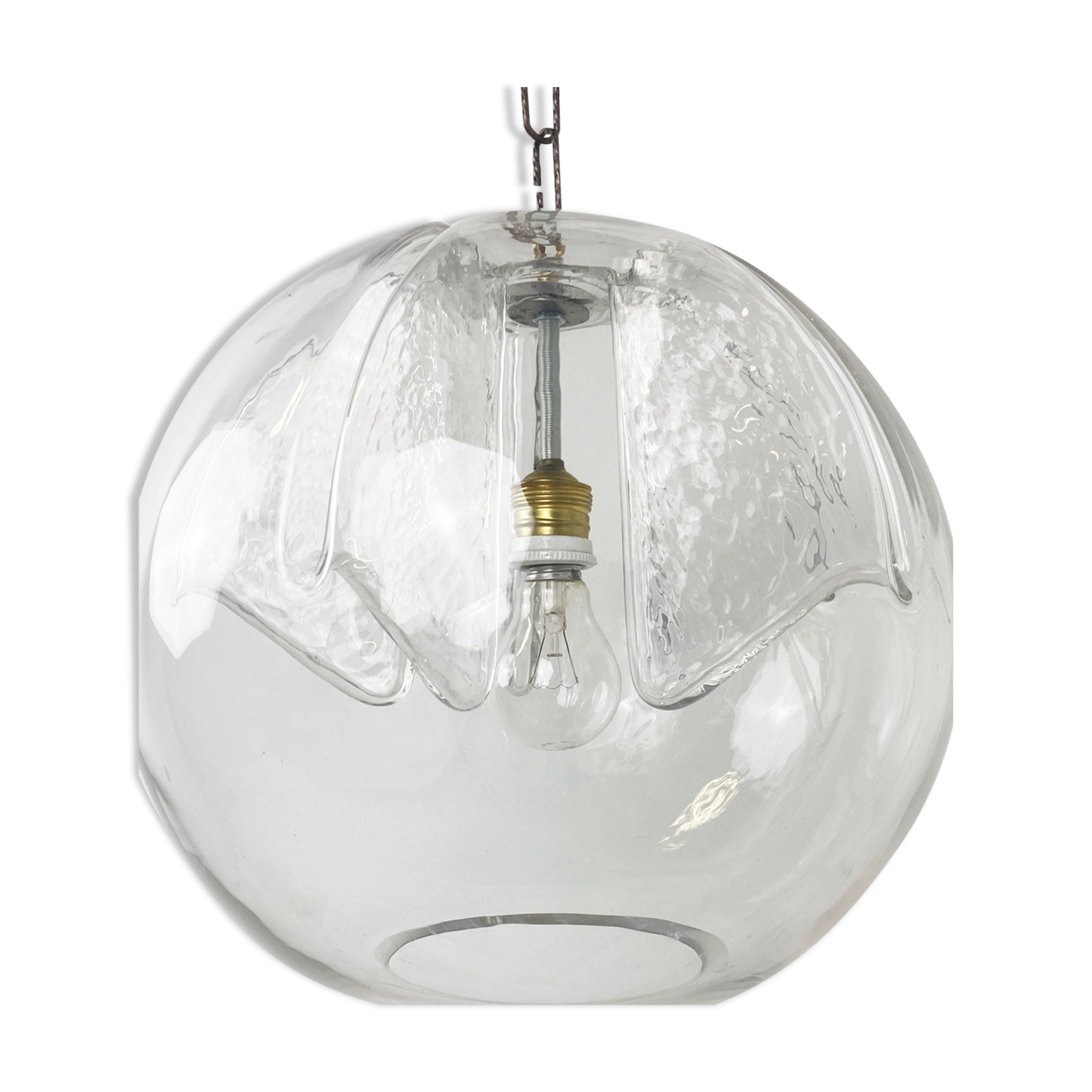 Suspension en verre par Peil et Putzler, années 1970