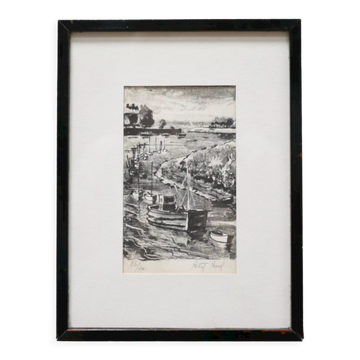 Lithograph signed Paul Petit