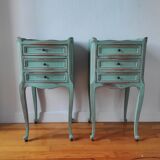 Pair of weathered bedside tables