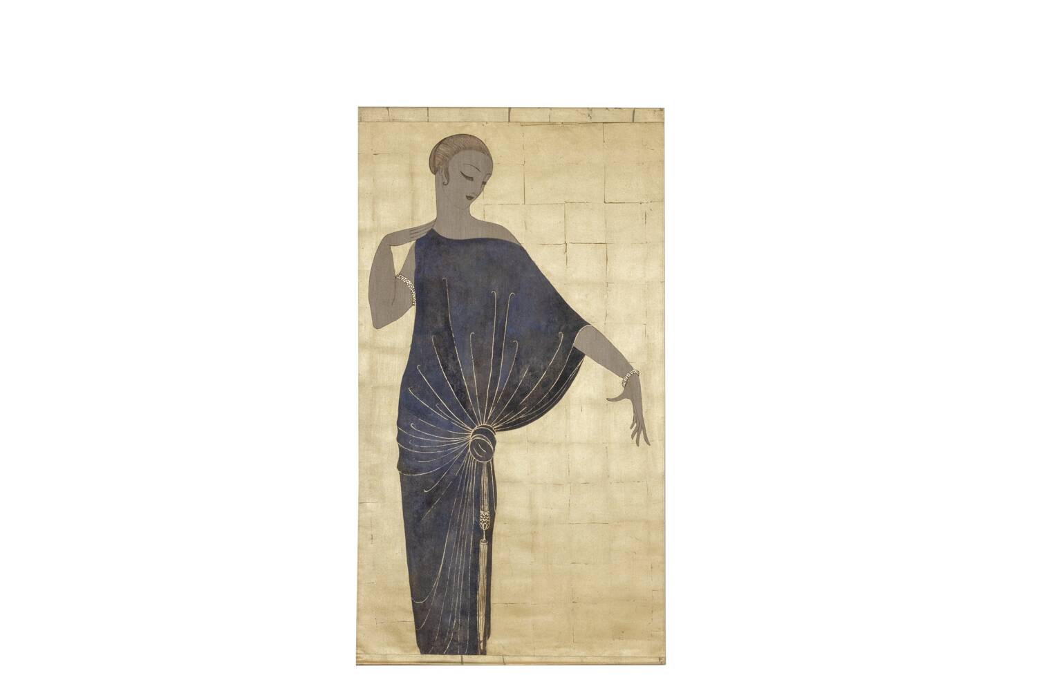 Painted canvas depicting an elegant, contemporary work