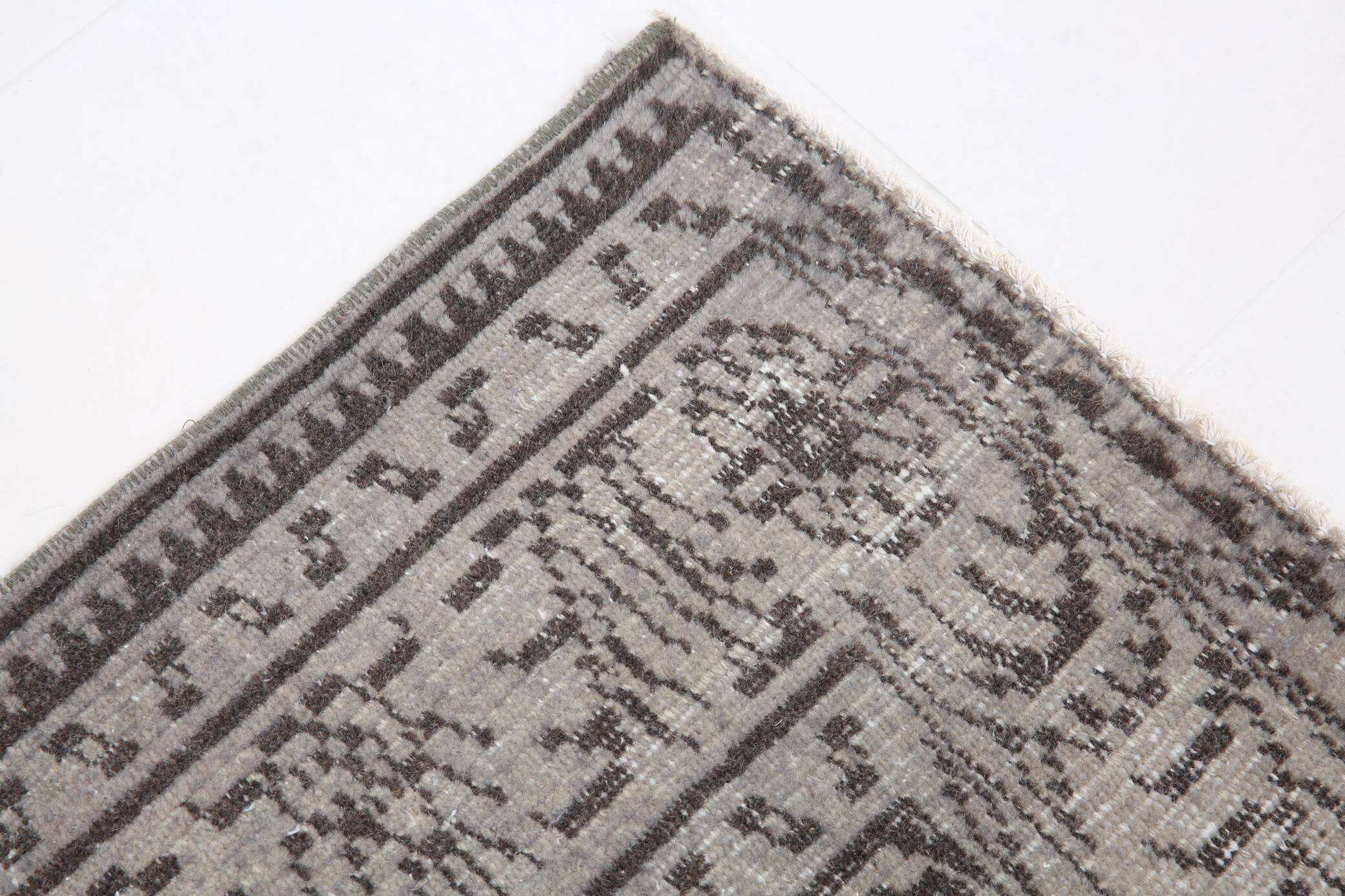 5x8 Shades Of Gray Black Oriental Vintage Turkish Rug, 150x250Cm SK 2874