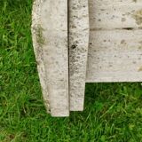 Garden saddle column in old marble