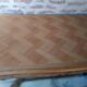 Louis XV style table in oak and cherry wood.