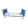 Napoleon III cast iron daybed on wheels