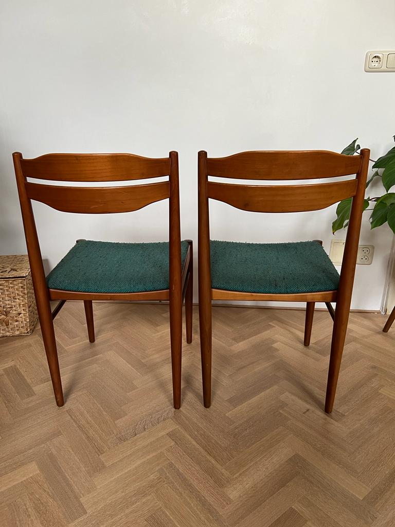 Paire de chaises de salle à manger en bois de teck Danish Design