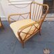Armchairs in Wood and Yellow Fabric from Paolo Buffa, 1940s, Set of 2