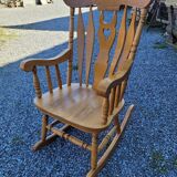 Rocking chair in solid oak