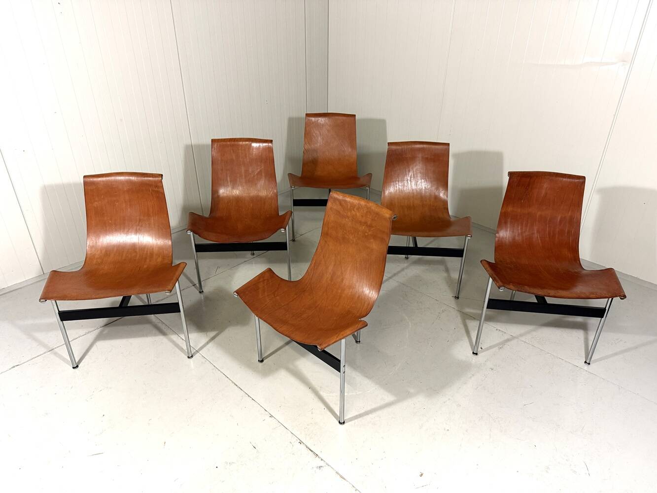 ICF De Padova T-chairs by Katavolos, Kelley and Littell, Italy 1950’s