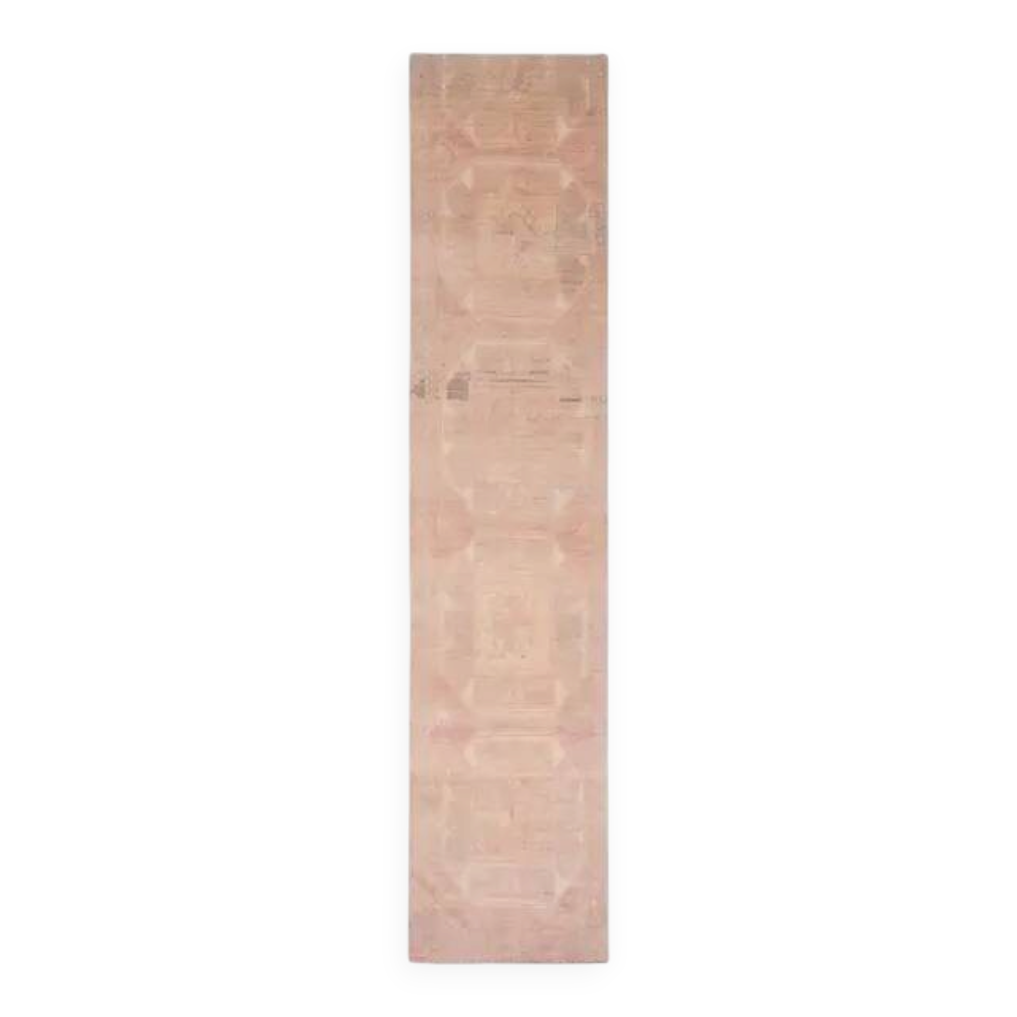 Tapis de couloir Oushak turc en laine et coton fait main, années 1970