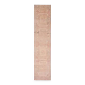 Tapis de couloir Oushak turc en laine et coton fait main, années 1970