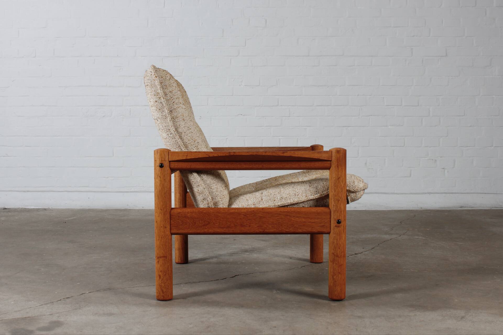 Vintage Teak Sessel Easy Chair dänisch Domino Møbler 60er 70er