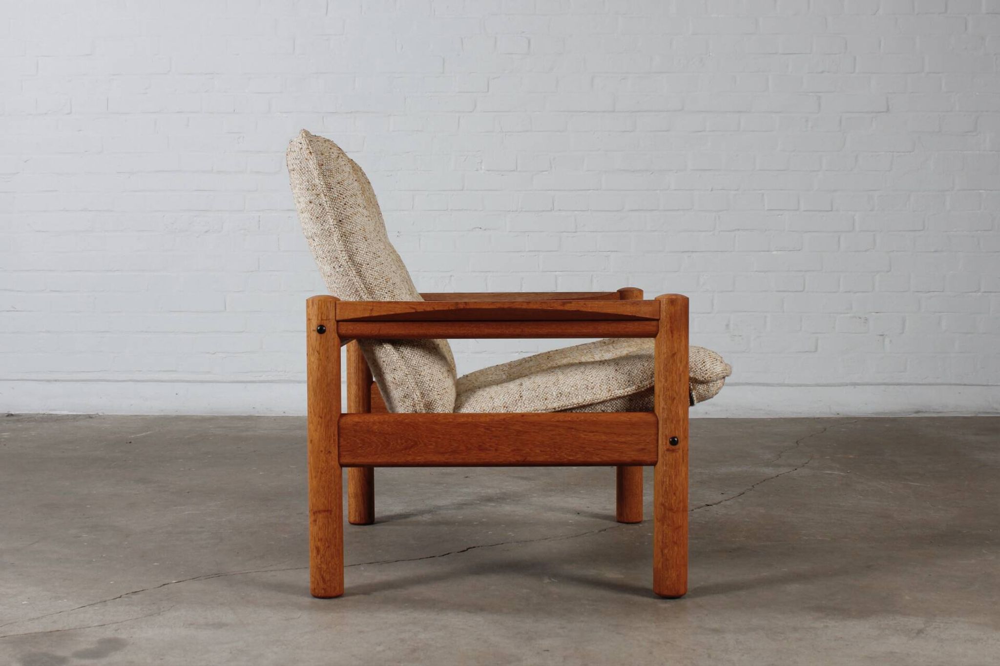 Vintage Teak Sessel Easy Chair dänisch Domino Møbler 60er 70er