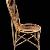 Set en rotin fauteuil et chaise Provençale des années 60