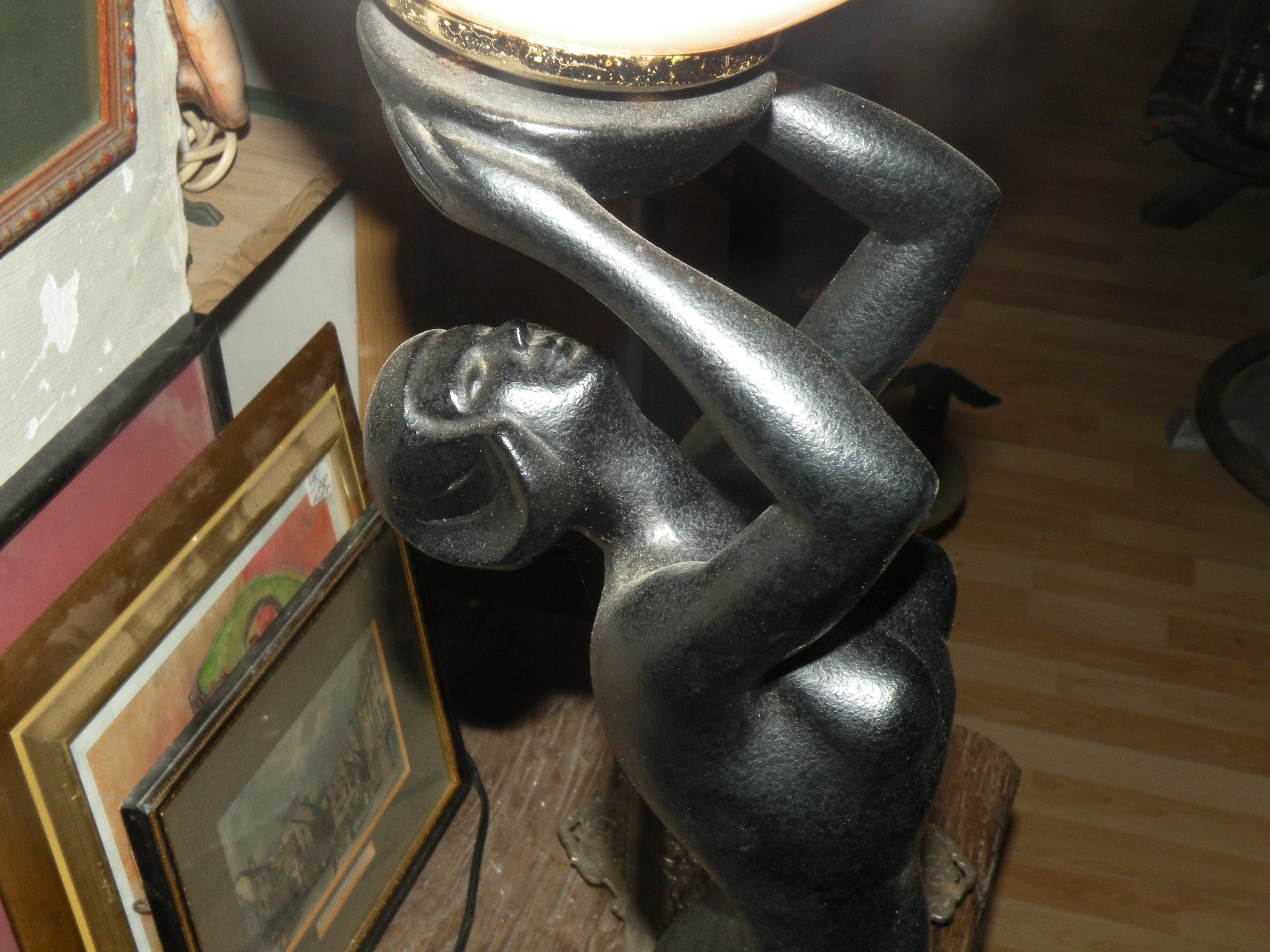 Large Art Deco style lamp 75 cm high