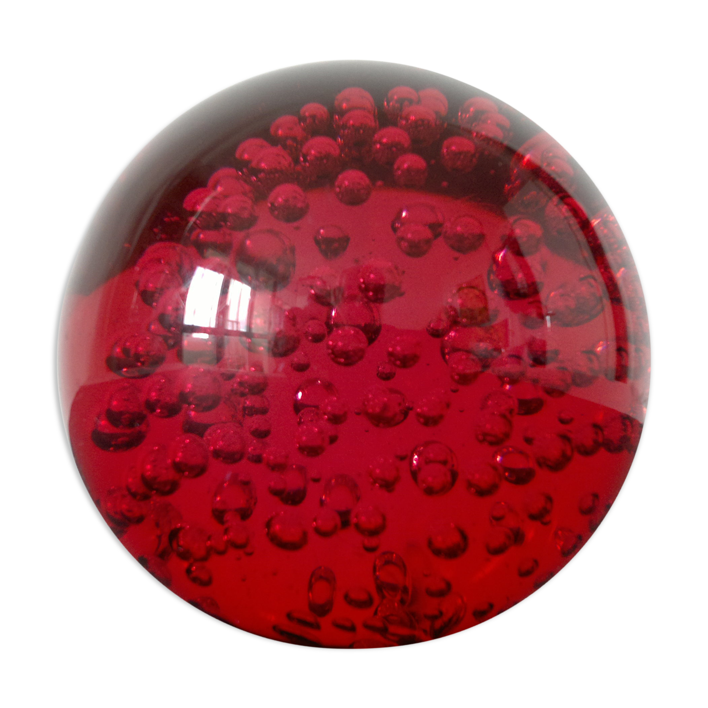 Presse papier boule vintage murano 1960