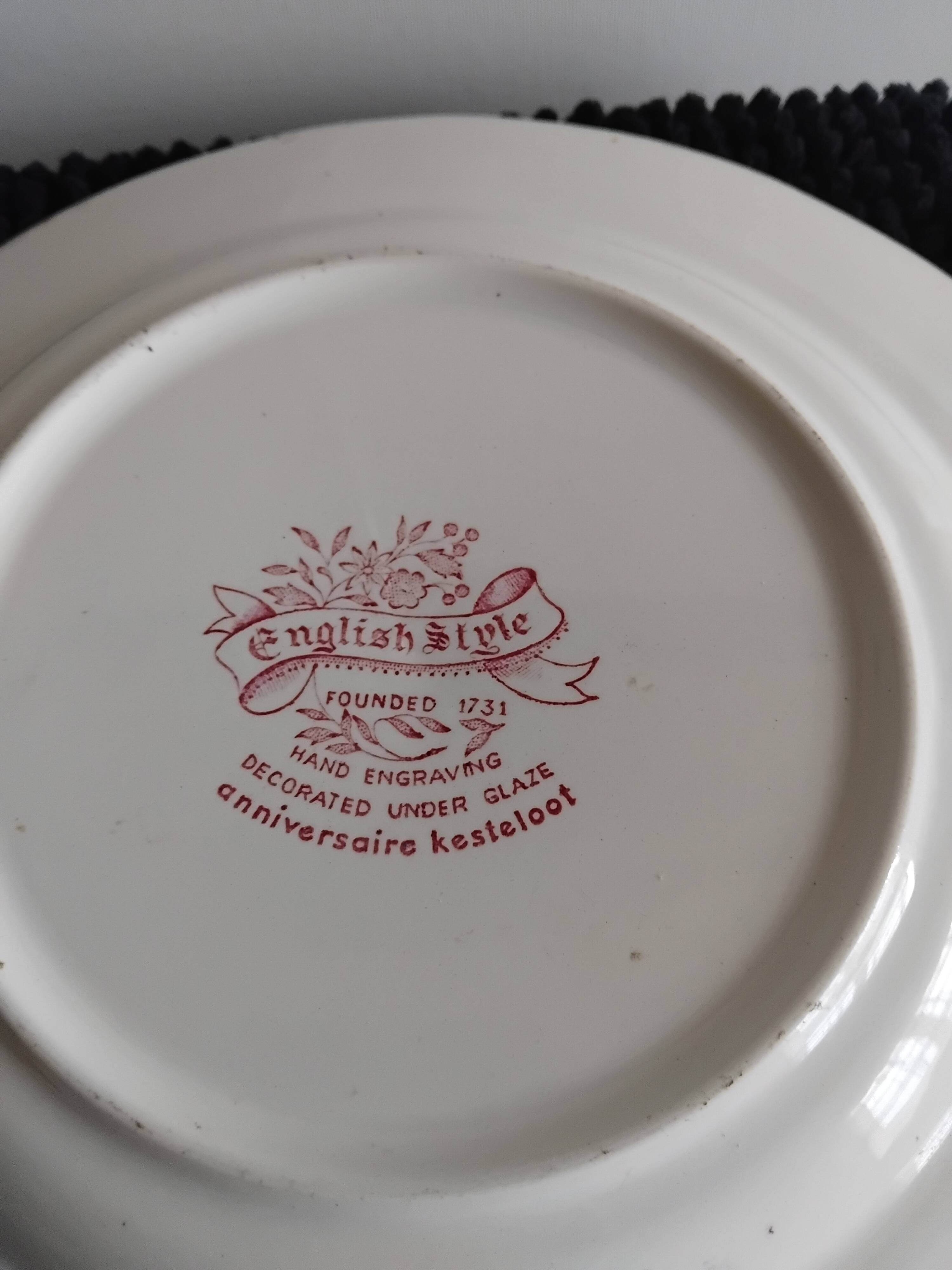Decorative plate English style rose