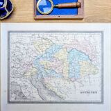L'Autriche, carte ancienne, imprimée en 1852.