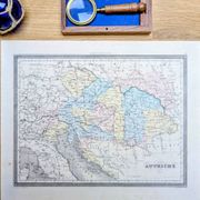 L'Autriche, carte ancienne, imprimée en 1852.