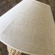 Vintage wicker lamp and lampshade gloved linen