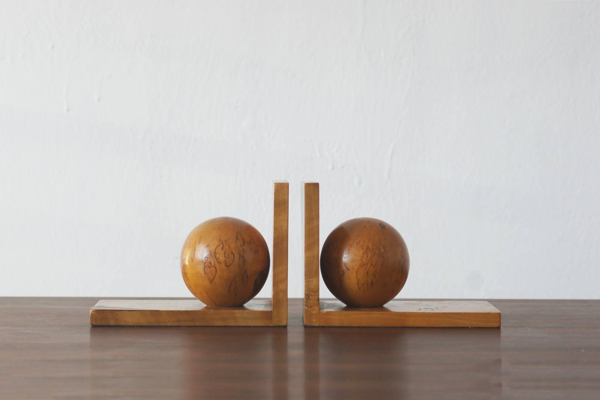 Mid-Century Modern Wooden  Bookends 1950s, Set of 2