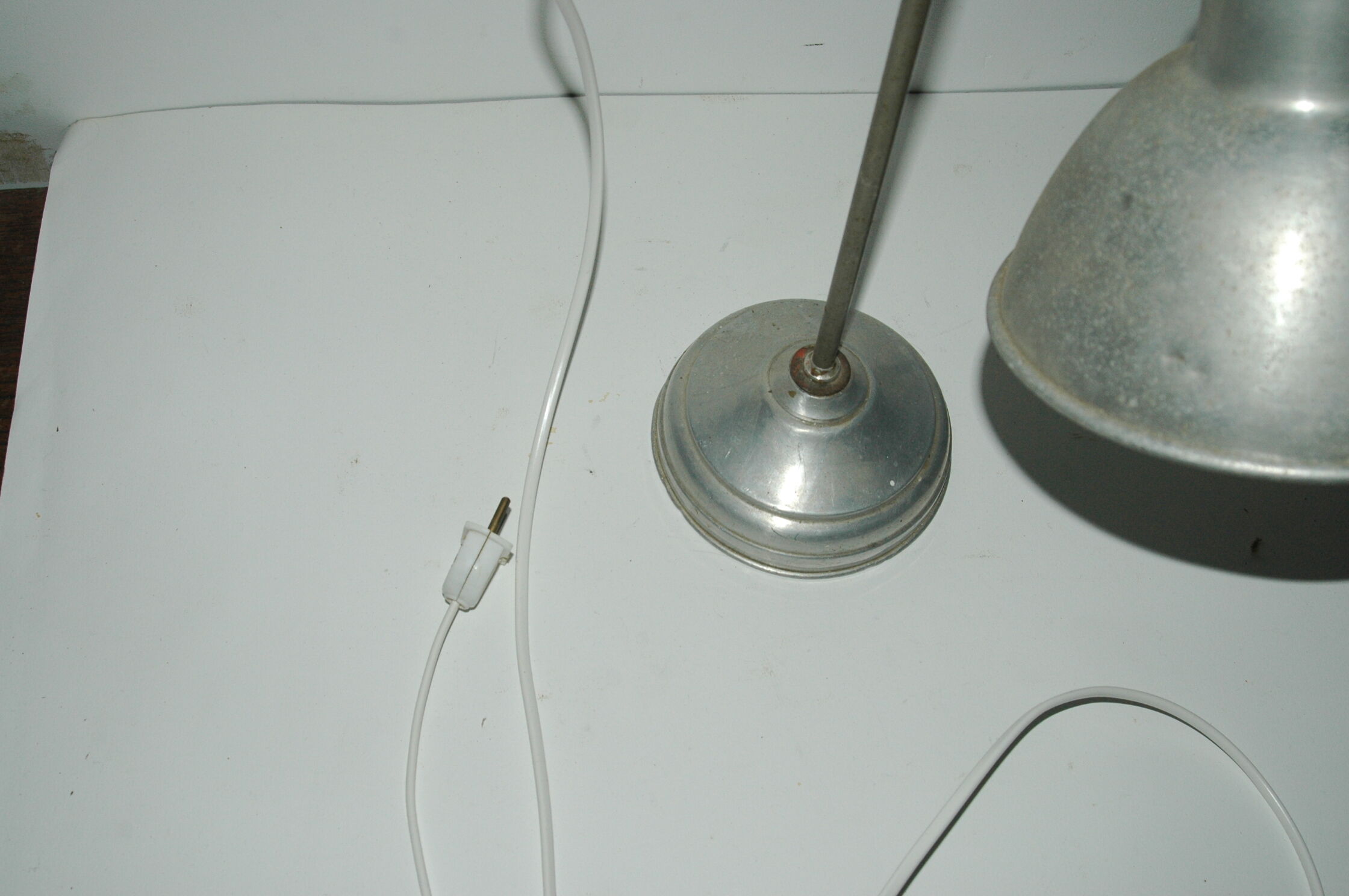 Lampe articulée art-déco laiton nickelé alu