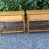 Bamboo and rattan bedsides