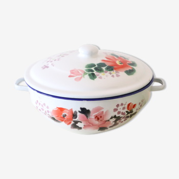 Enamelled metal tureen, vintage