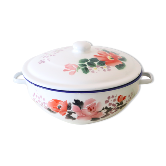 Enamelled metal tureen, vintage