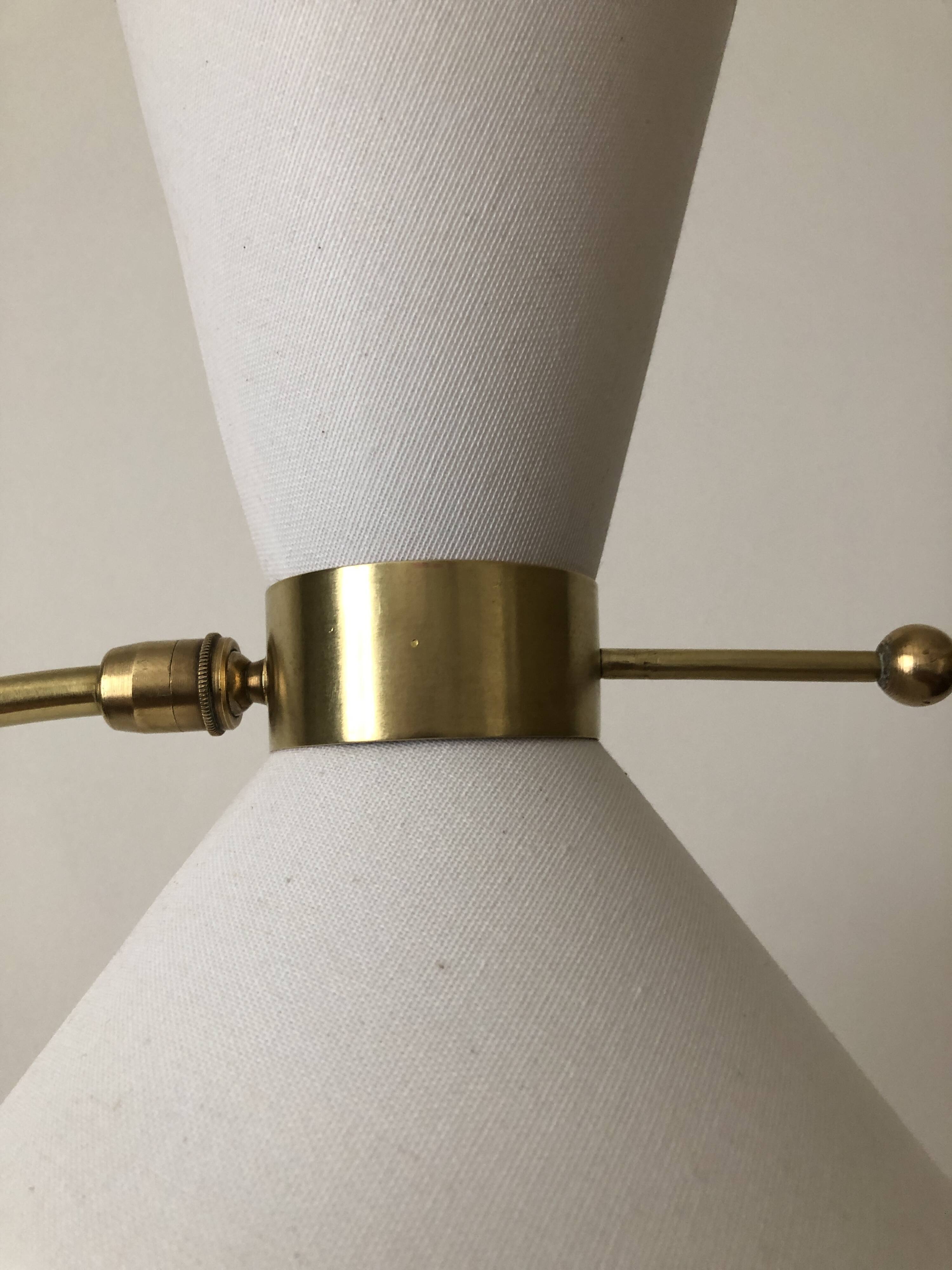 Diabolo floor lamp in brass 1955 - Ghelfi & Perrin edition