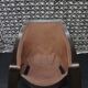 Brutalist brown Leather low Lounge Chair, Norway 1970s