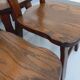 Set of 6 vintage brutalist oak chairs from the 1950s.