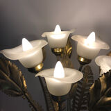 Brass flower lamp