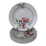 6 assiettes plates ancienne modèle Pec de la Société amandinoise Saint-Amand