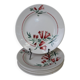 6 assiettes plates ancienne modèle Pec de la Société amandinoise Saint-Amand